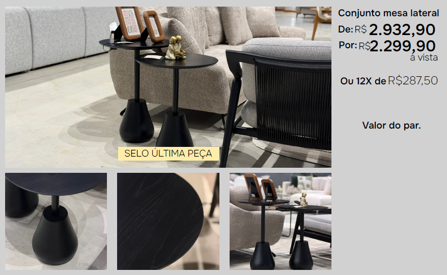 Conjunto mesa lateral